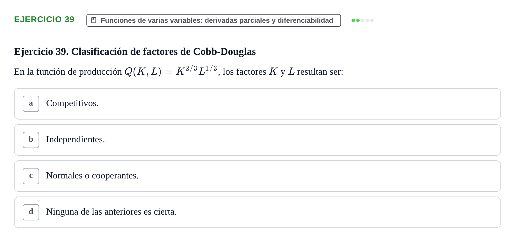 Enunciado: Ejercicio 39