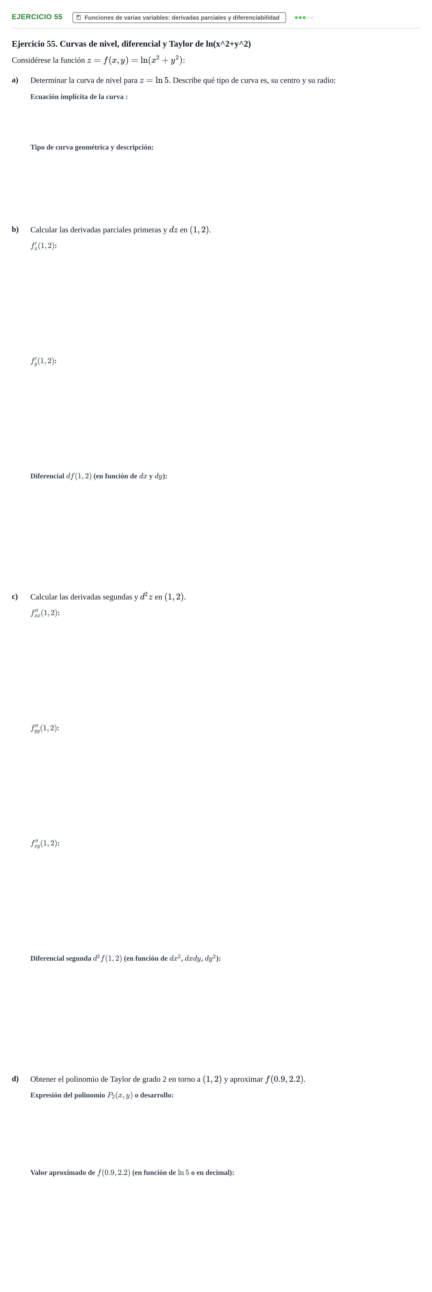Enunciado: Ejercicio 55