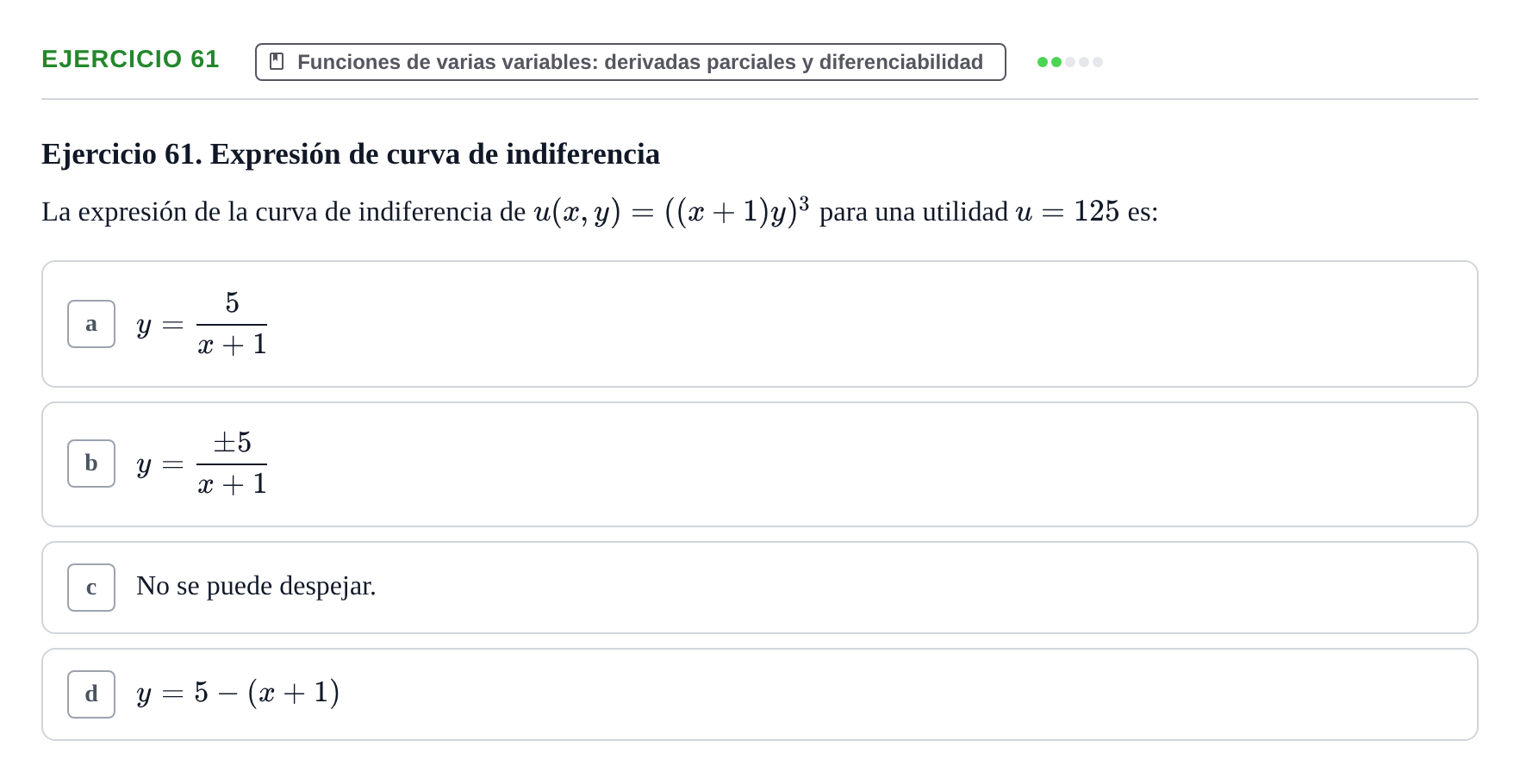 Enunciado: Ejercicio 61