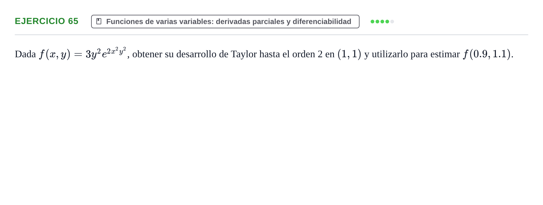 Enunciado: Ejercicio 65