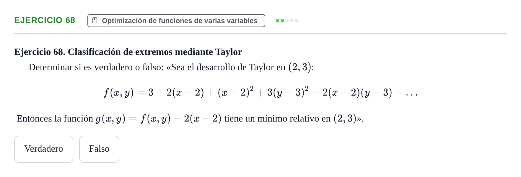 Enunciado: Ejercicio 68