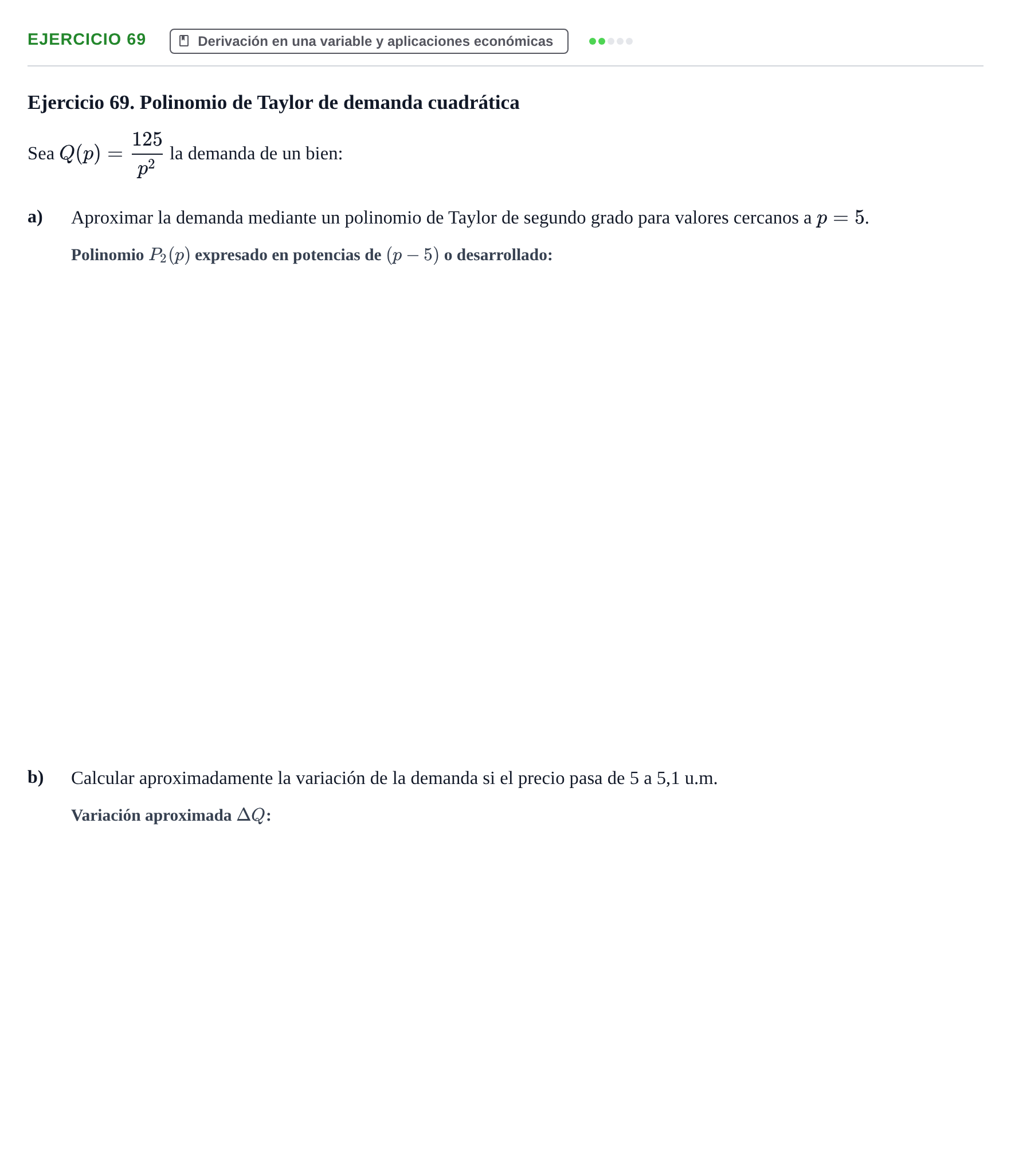 Enunciado: Ejercicio 69