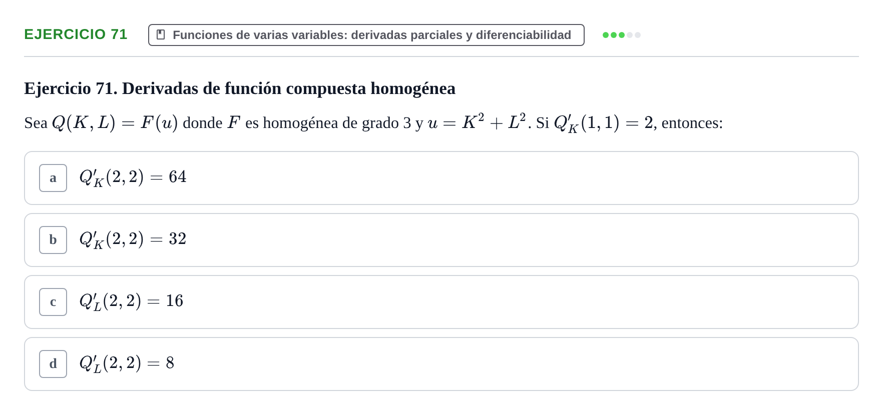 Enunciado: Ejercicio 71