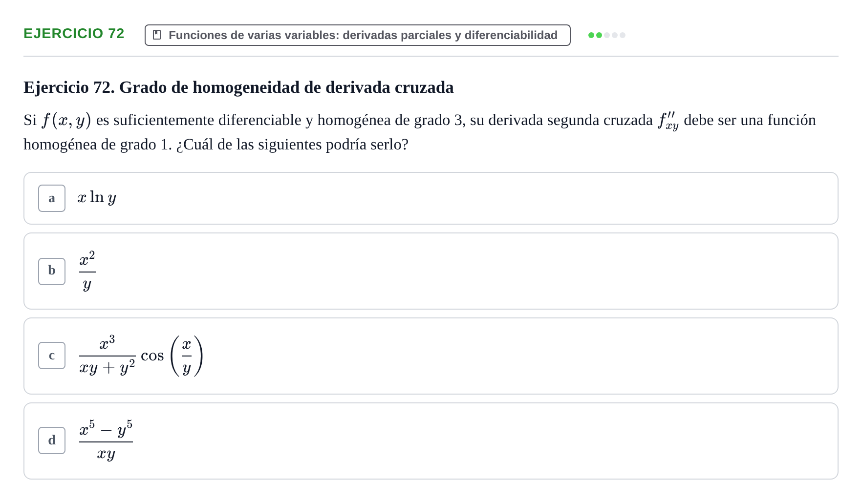 Enunciado: Ejercicio 72