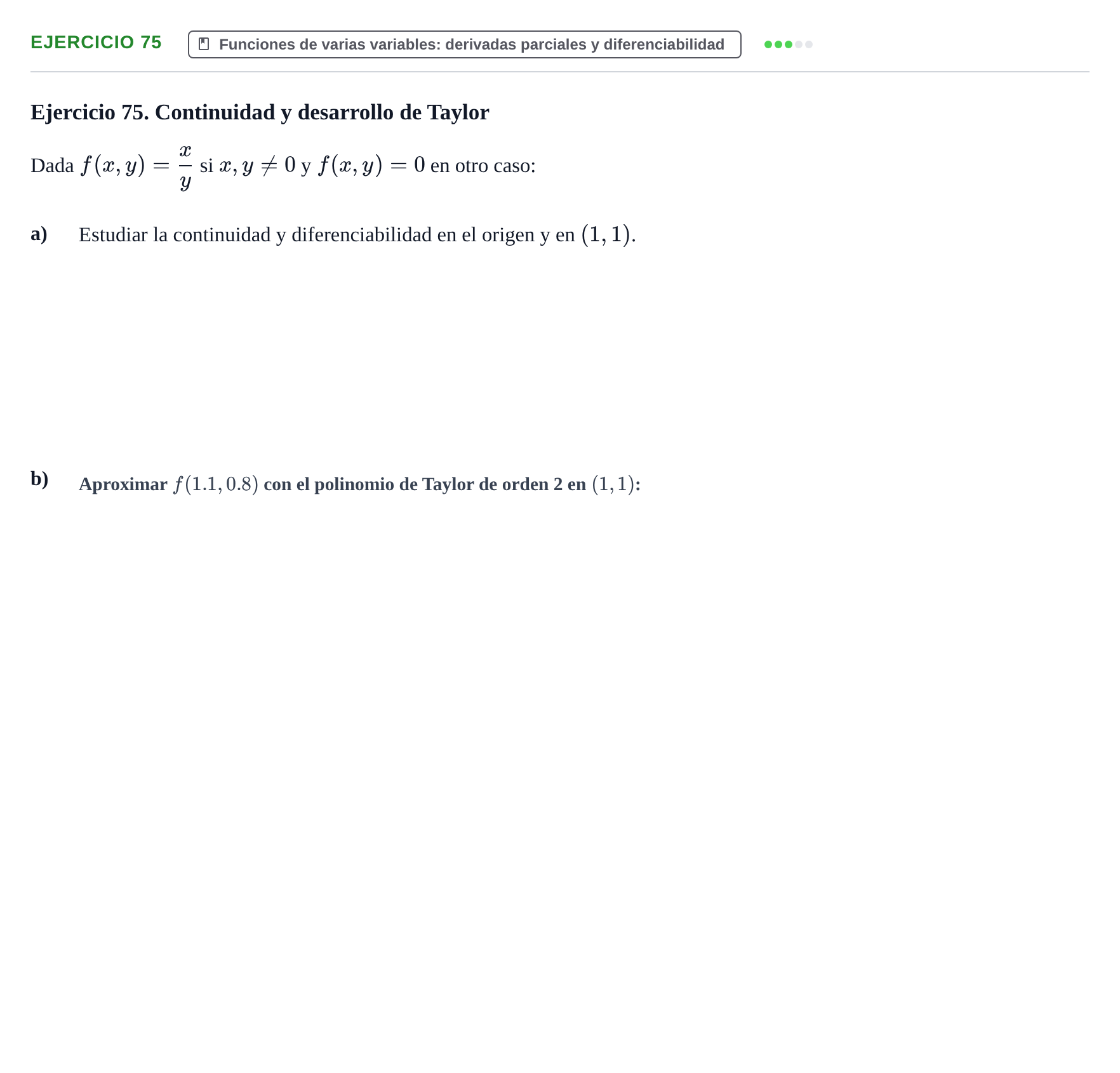 Enunciado: Ejercicio 75