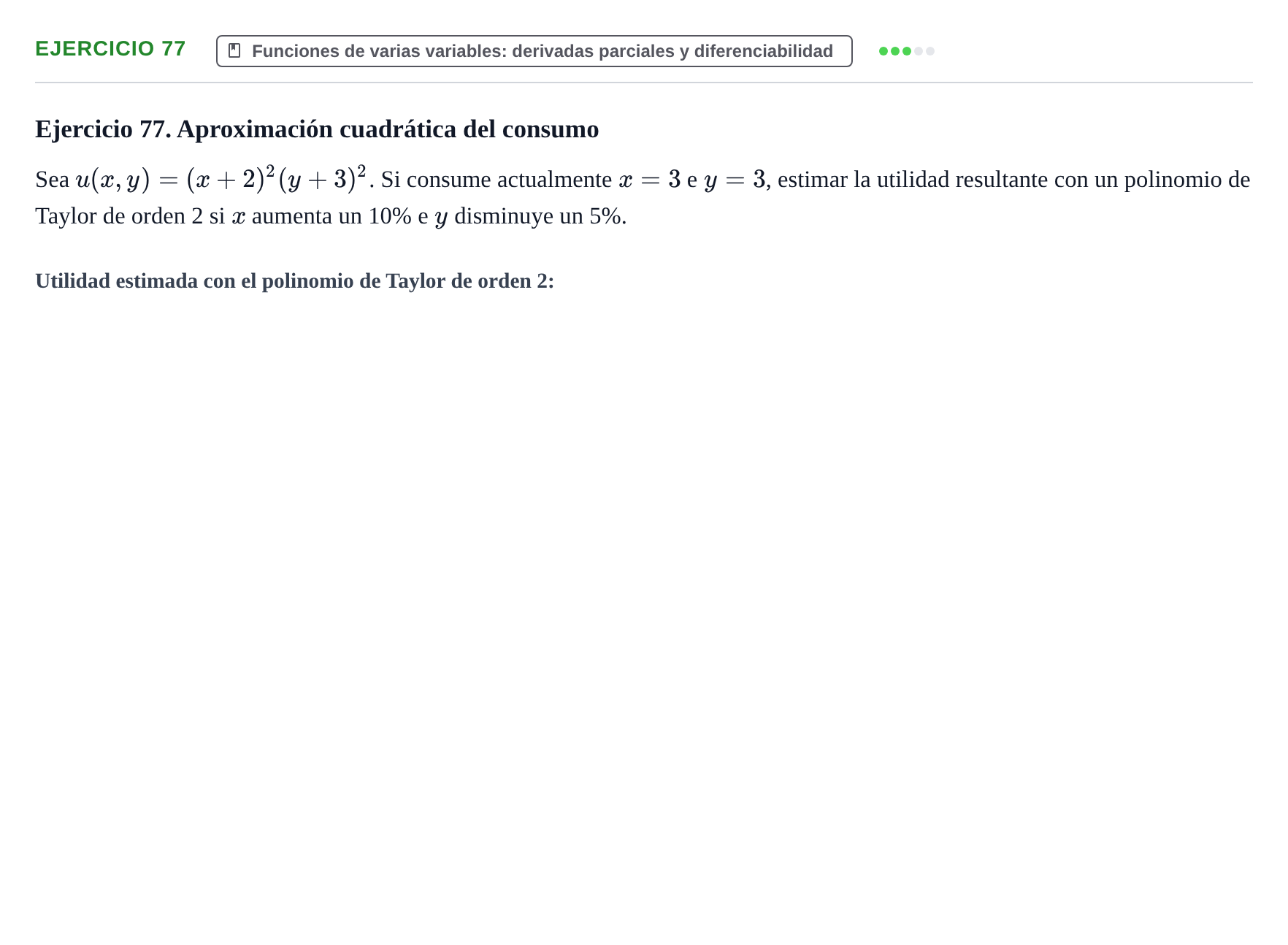 Enunciado: Ejercicio 77