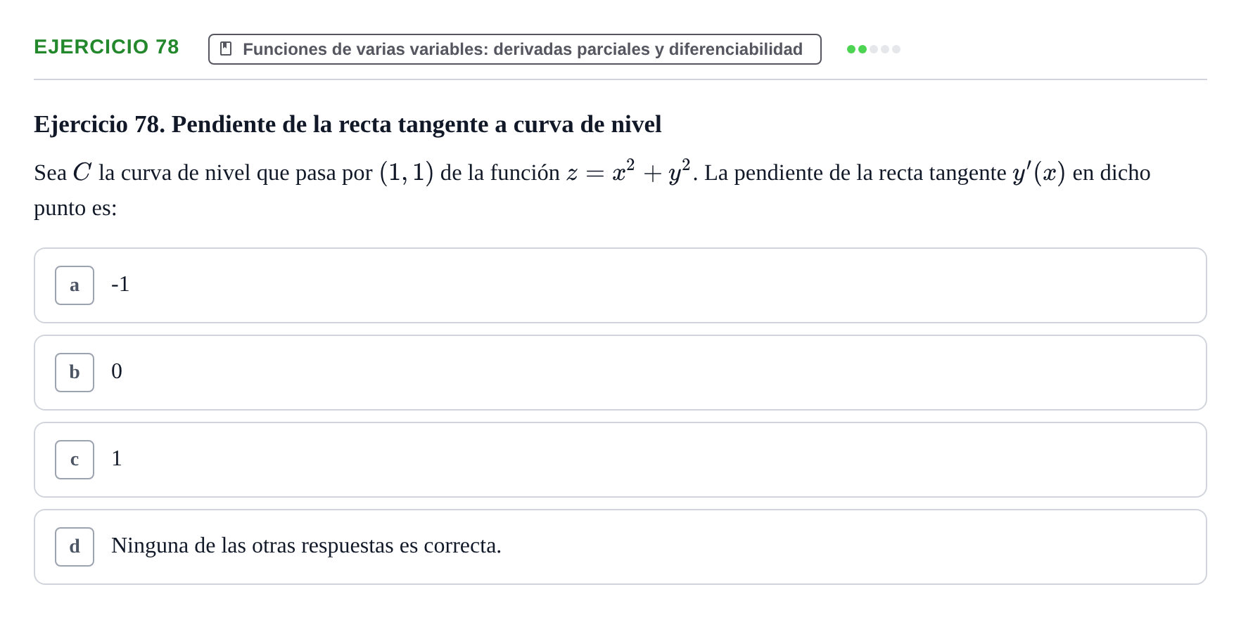Enunciado: Ejercicio 78