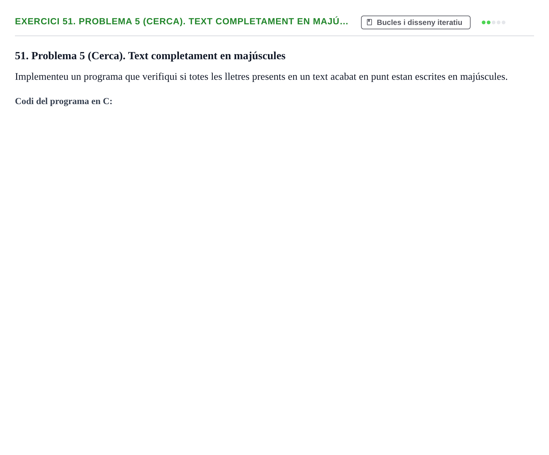 Enunciado: 51. Problema 5 (Cerca). Text completament en majú…