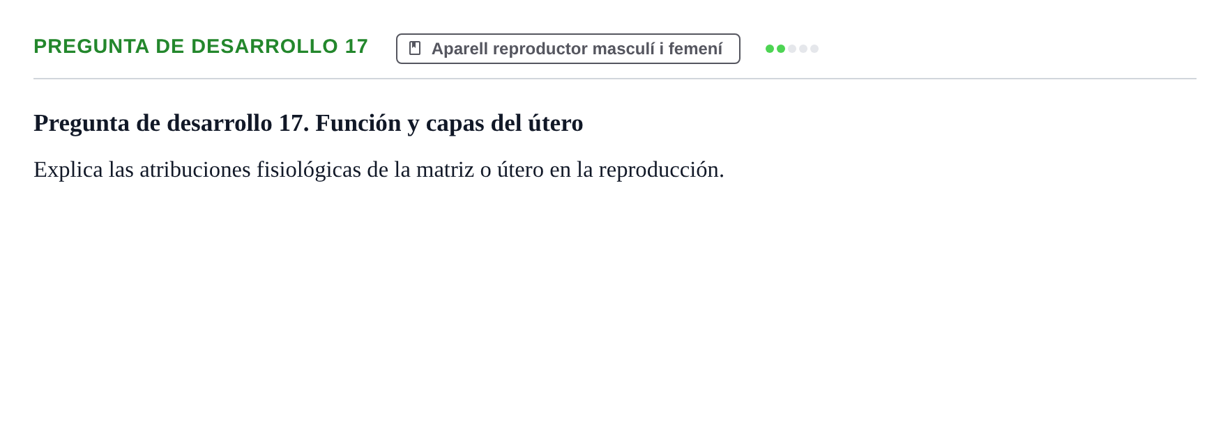 Enunciado: Pregunta de desarrollo 17