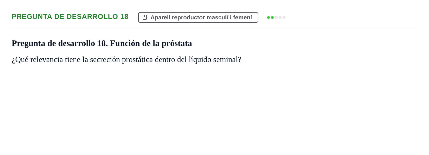 Enunciado: Pregunta de desarrollo 18