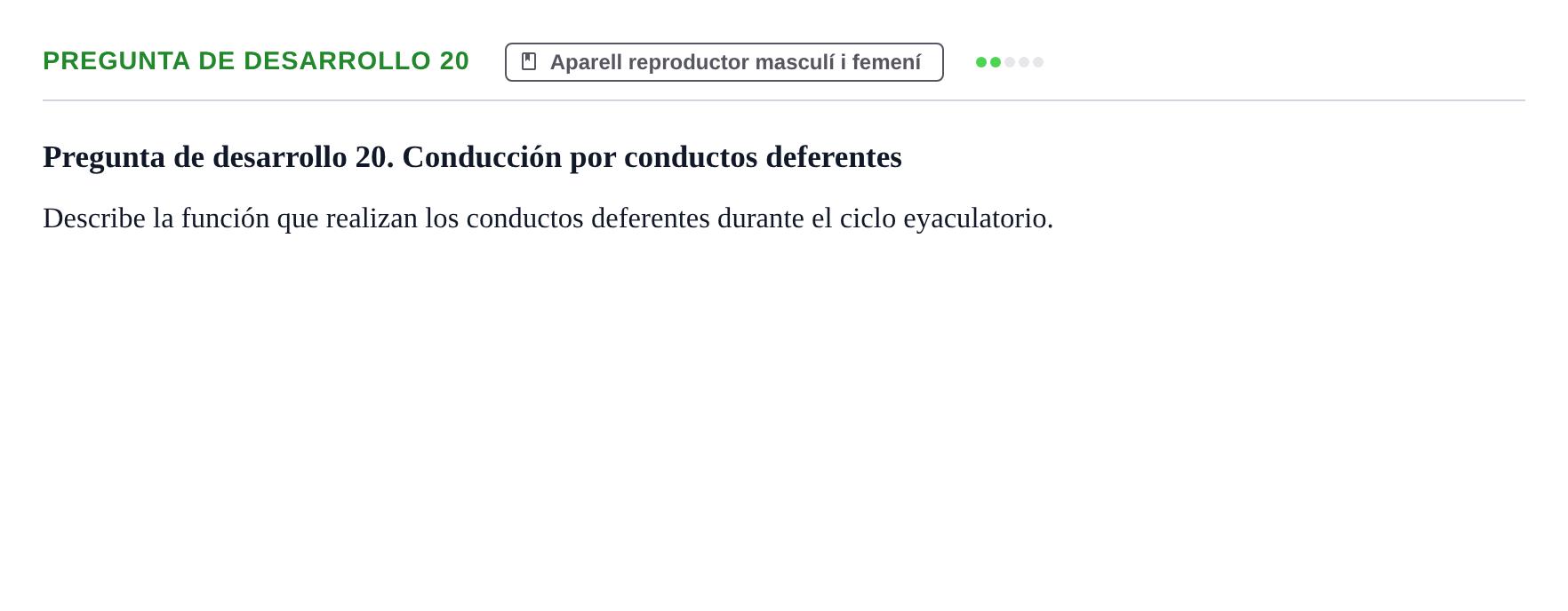 Enunciado: Pregunta de desarrollo 20