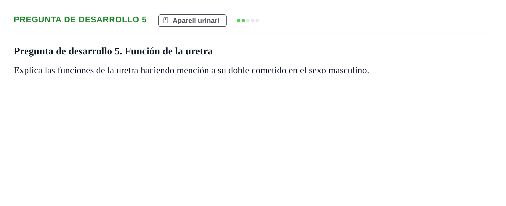 Enunciado: Pregunta de desarrollo 5