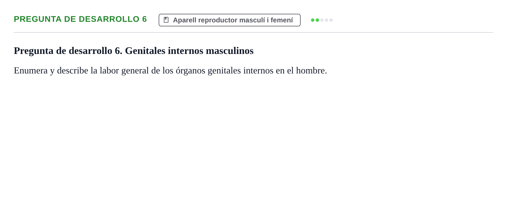 Enunciado: Pregunta de desarrollo 6