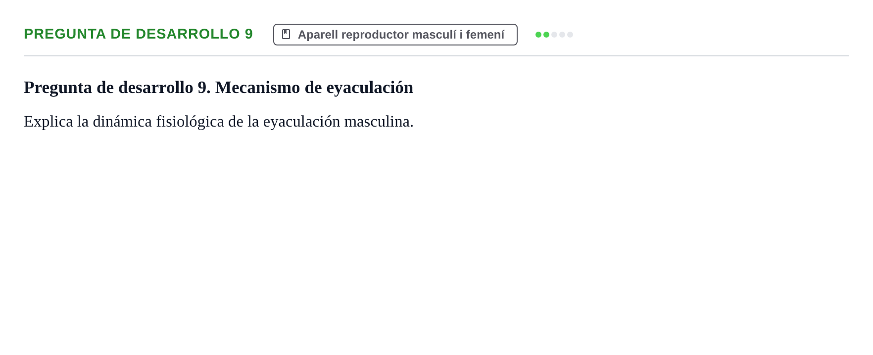 Enunciado: Pregunta de desarrollo 9