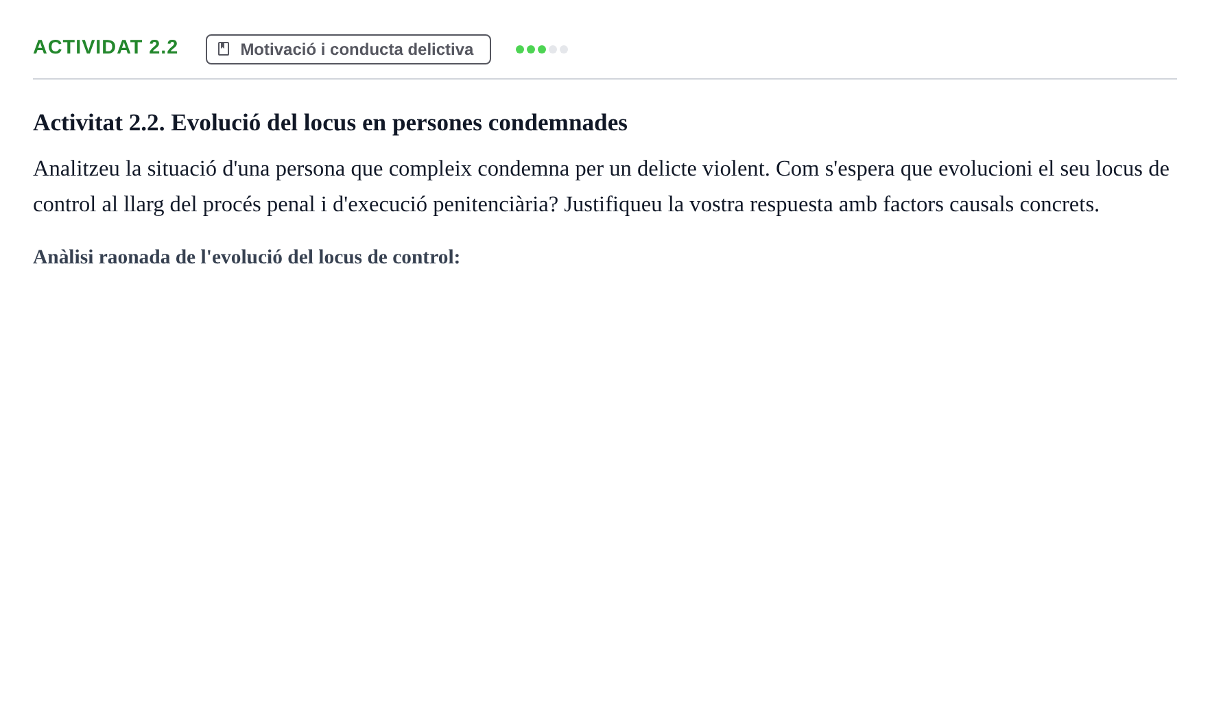 Enunciado: Actividat 2.2