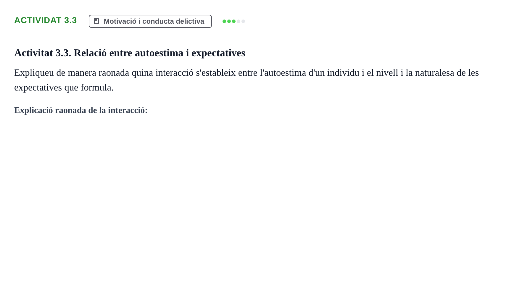 Enunciado: Actividat 3.3