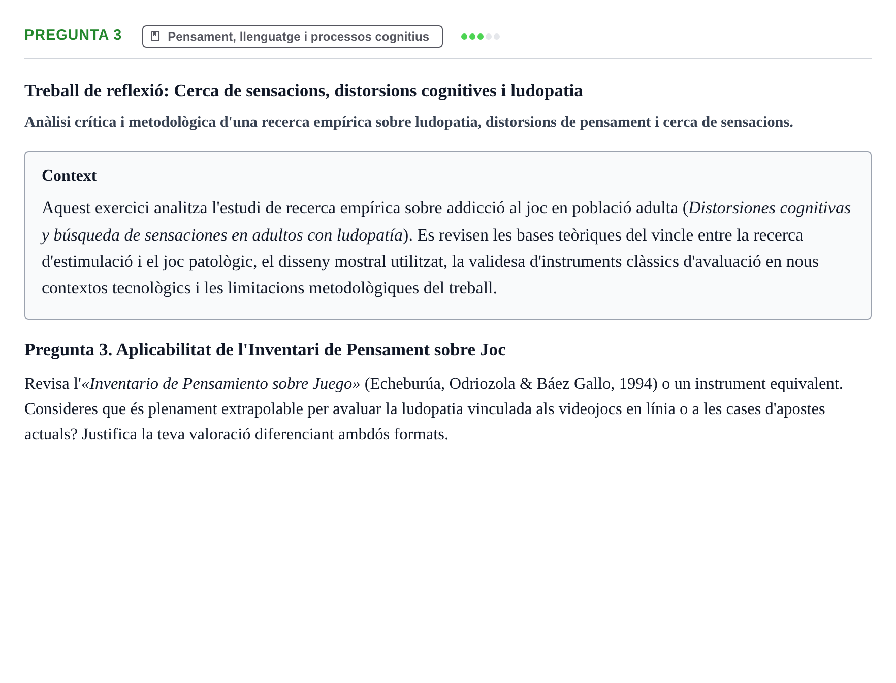 Enunciado: Pregunta 3