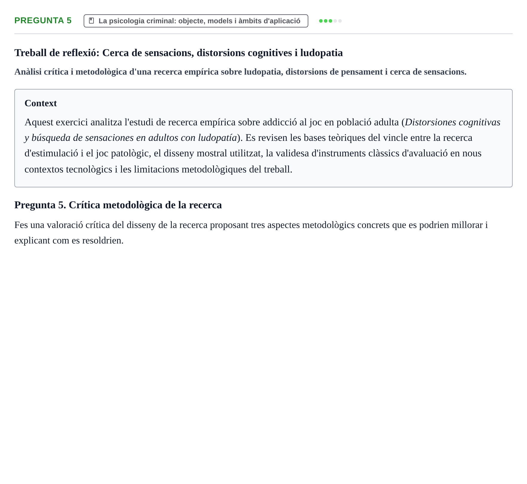 Enunciado: Pregunta 5