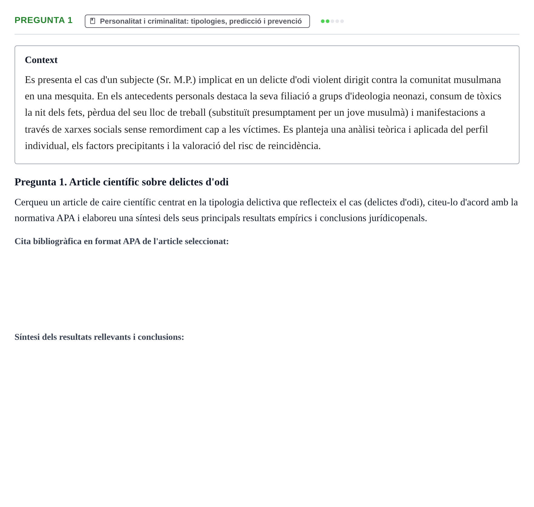 Enunciado: Pregunta 1