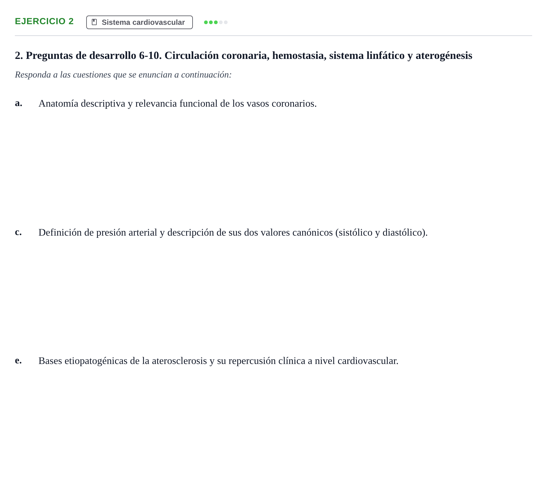 Enunciado: 2 - Sistema cardiovascular