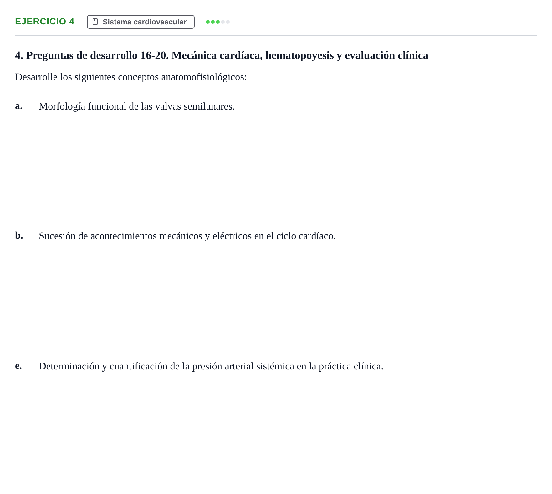 Enunciado: 4 - Sistema cardiovascular