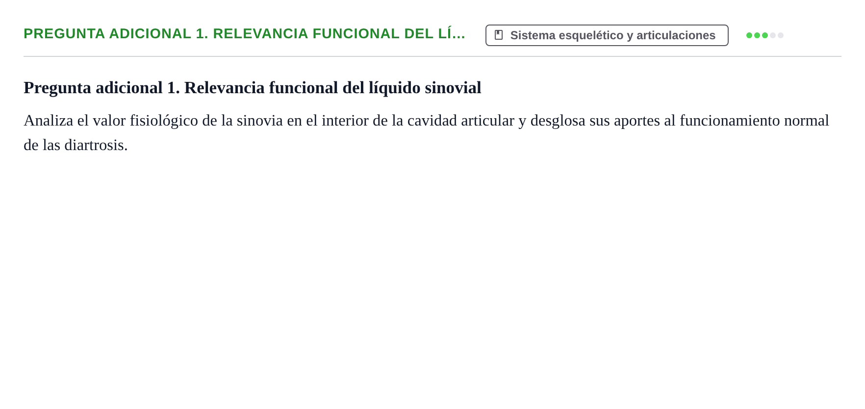 Enunciado: Pregunta adicional 1. Relevancia funcional del lí…