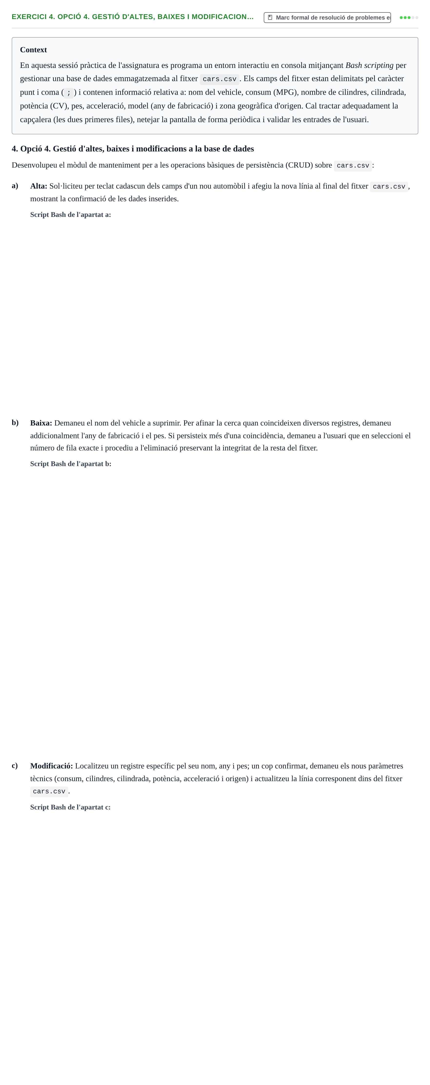 Enunciado: 4. Opció 4. Gestió d'altes, baixes i modificacion…