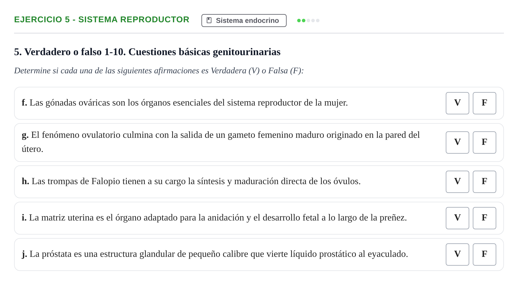Enunciado: 5 - Sistema reproductor