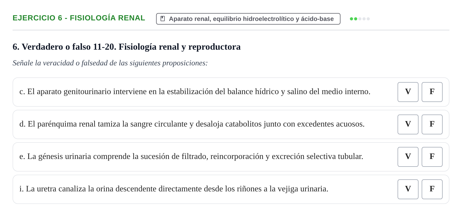 Enunciado: 6 - Fisiología renal