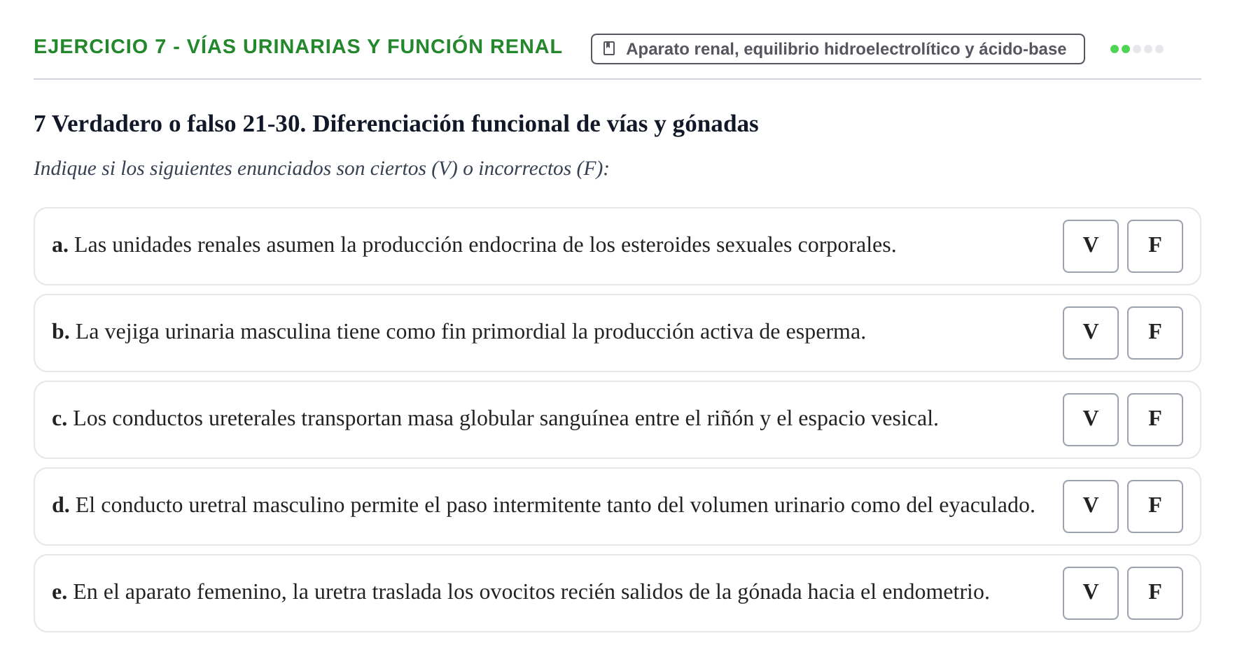 Enunciado: 7 - Vías urinarias y función renal