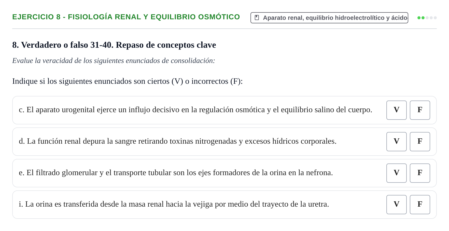 Enunciado: 8 - Fisiología renal y equilibrio osmótico