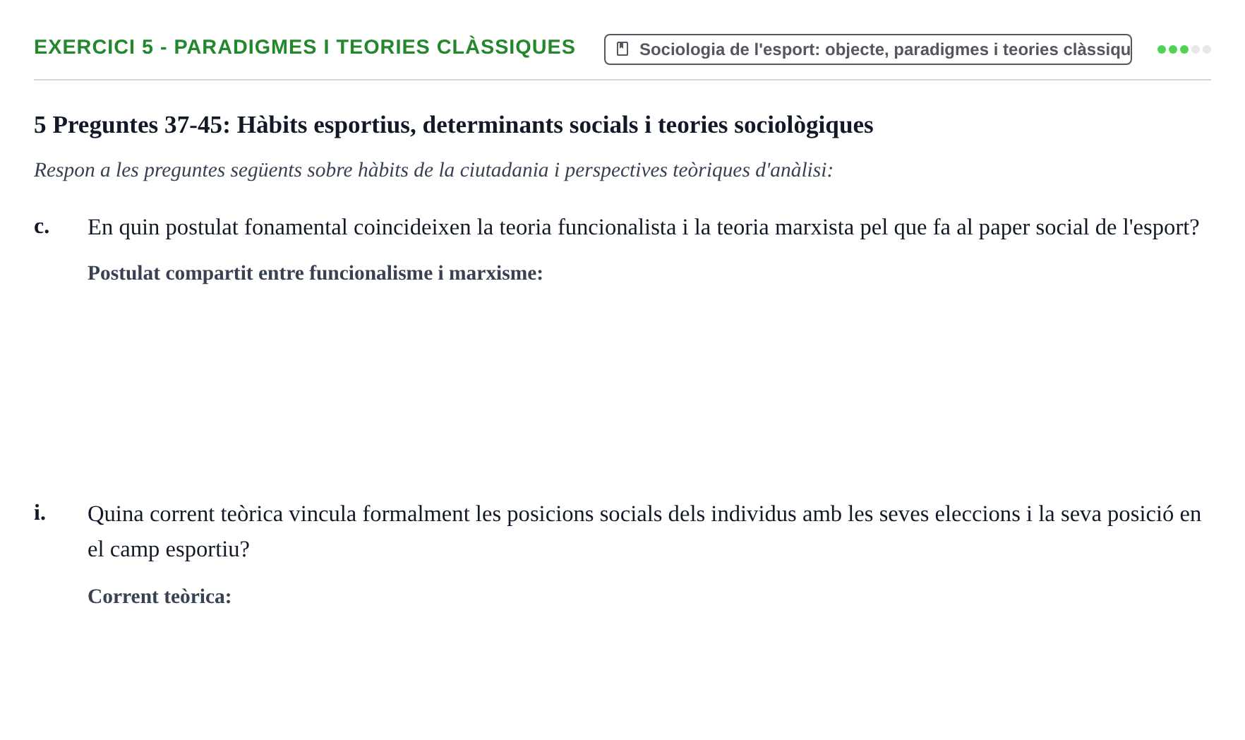 Enunciado: 5 - Paradigmes i teories clàssiques