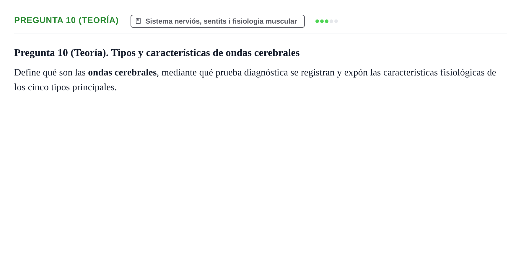 Enunciado: Pregunta 10 (Teoría)