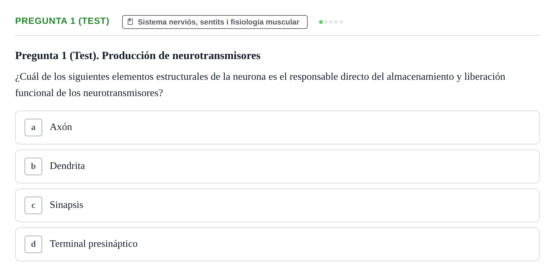 Enunciado: Pregunta 1 (Test)