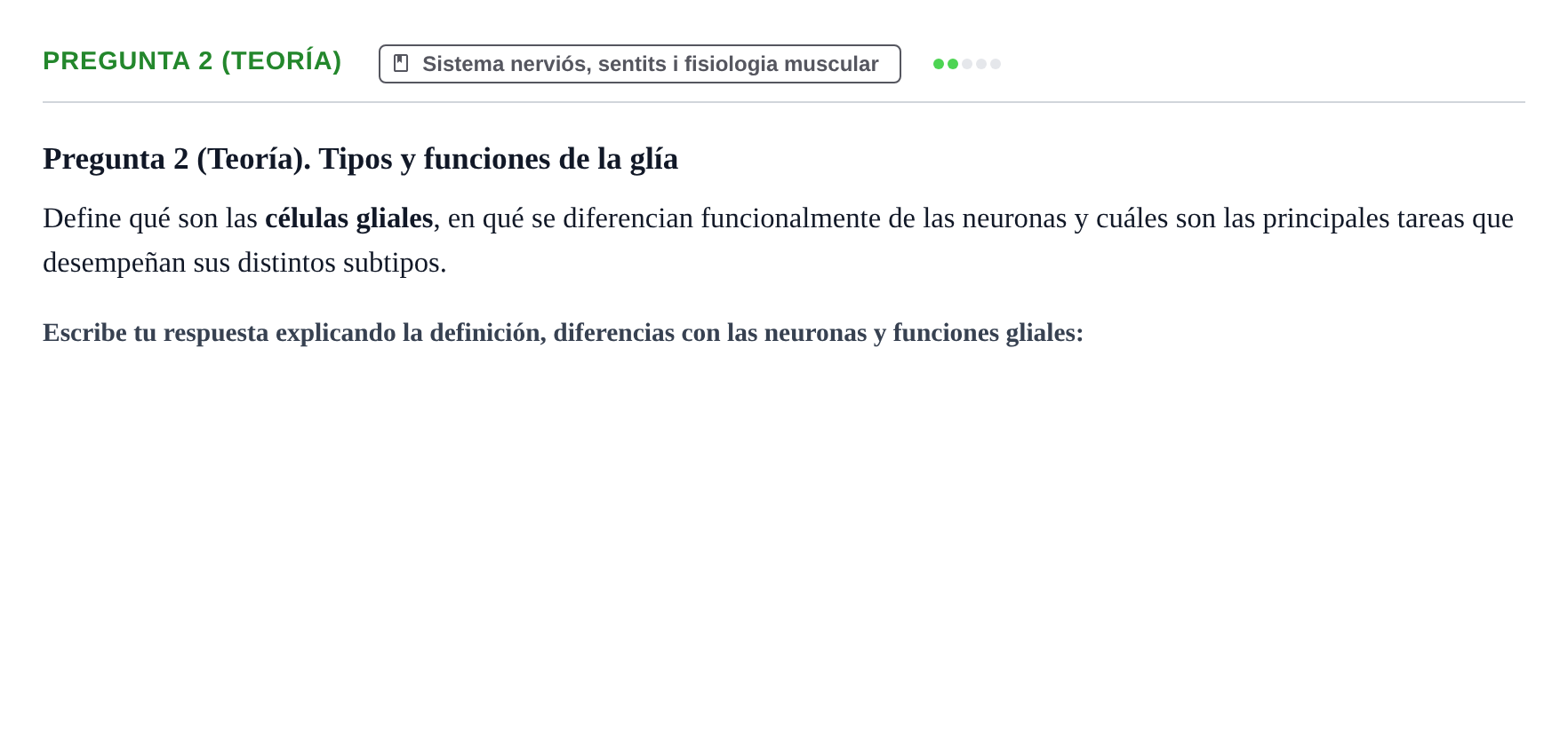 Enunciado: Pregunta 2 (Teoría)