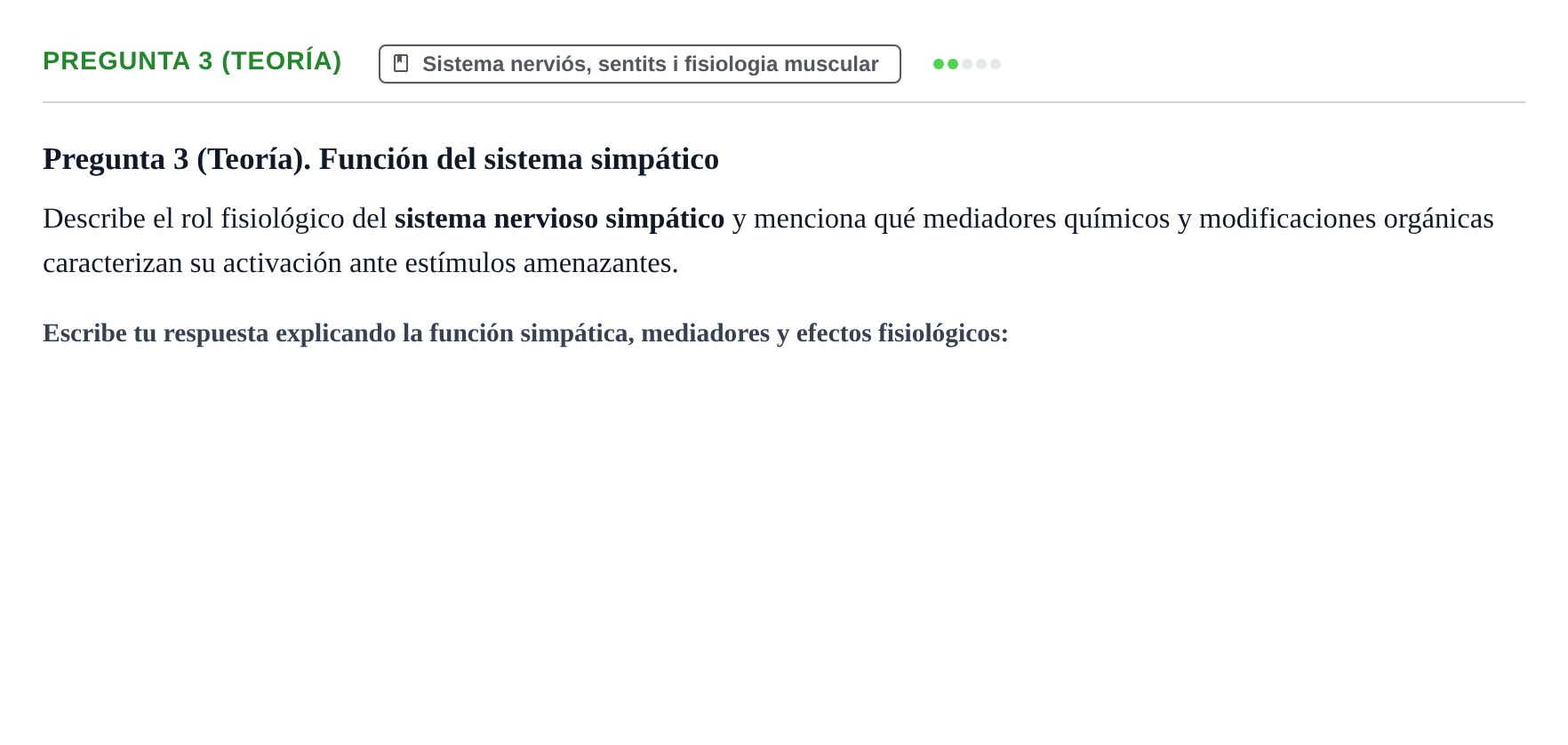 Enunciado: Pregunta 3 (Teoría)