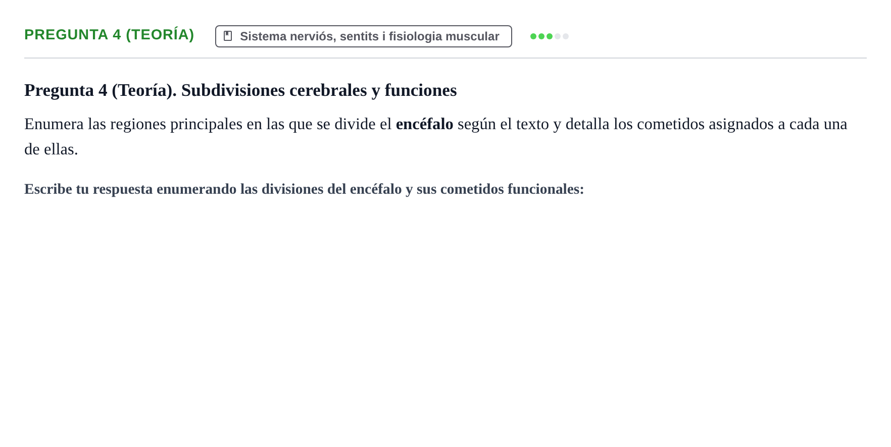 Enunciado: Pregunta 4 (Teoría)