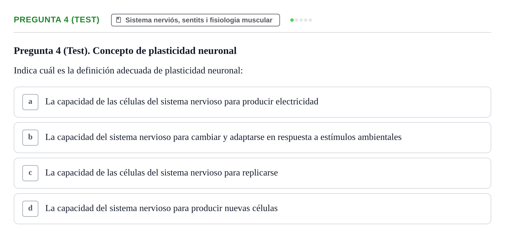 Enunciado: Pregunta 4 (Test)