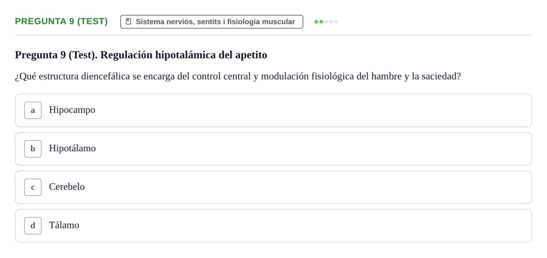 Enunciado: Pregunta 9 (Test)