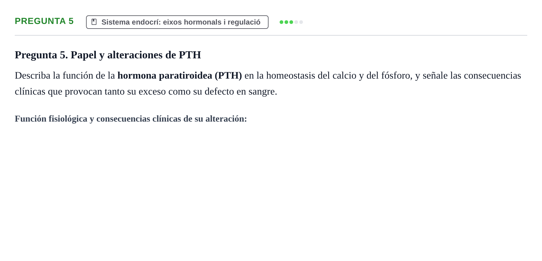 Enunciado: Pregunta 5