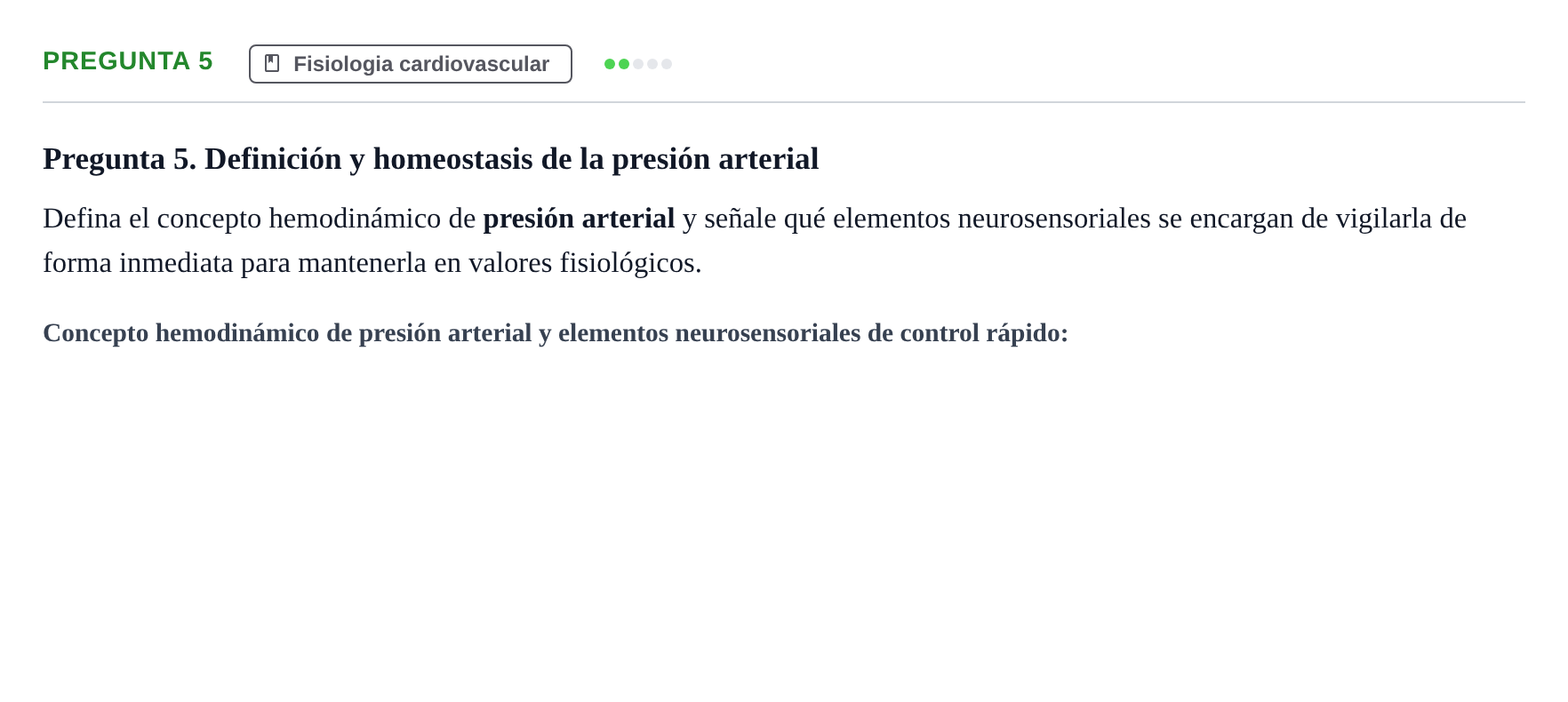 Enunciado: Pregunta 5