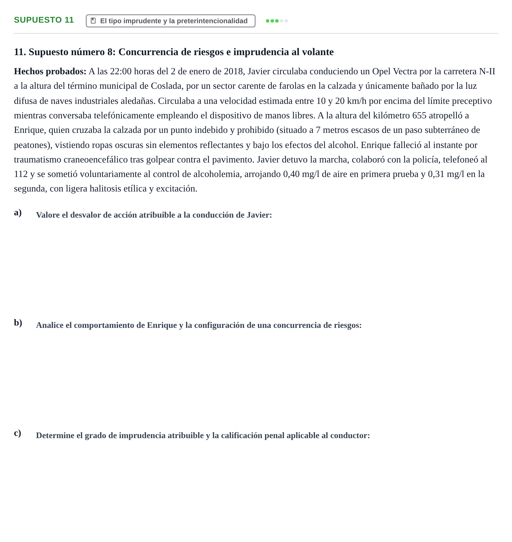 Enunciado: Supuesto 11