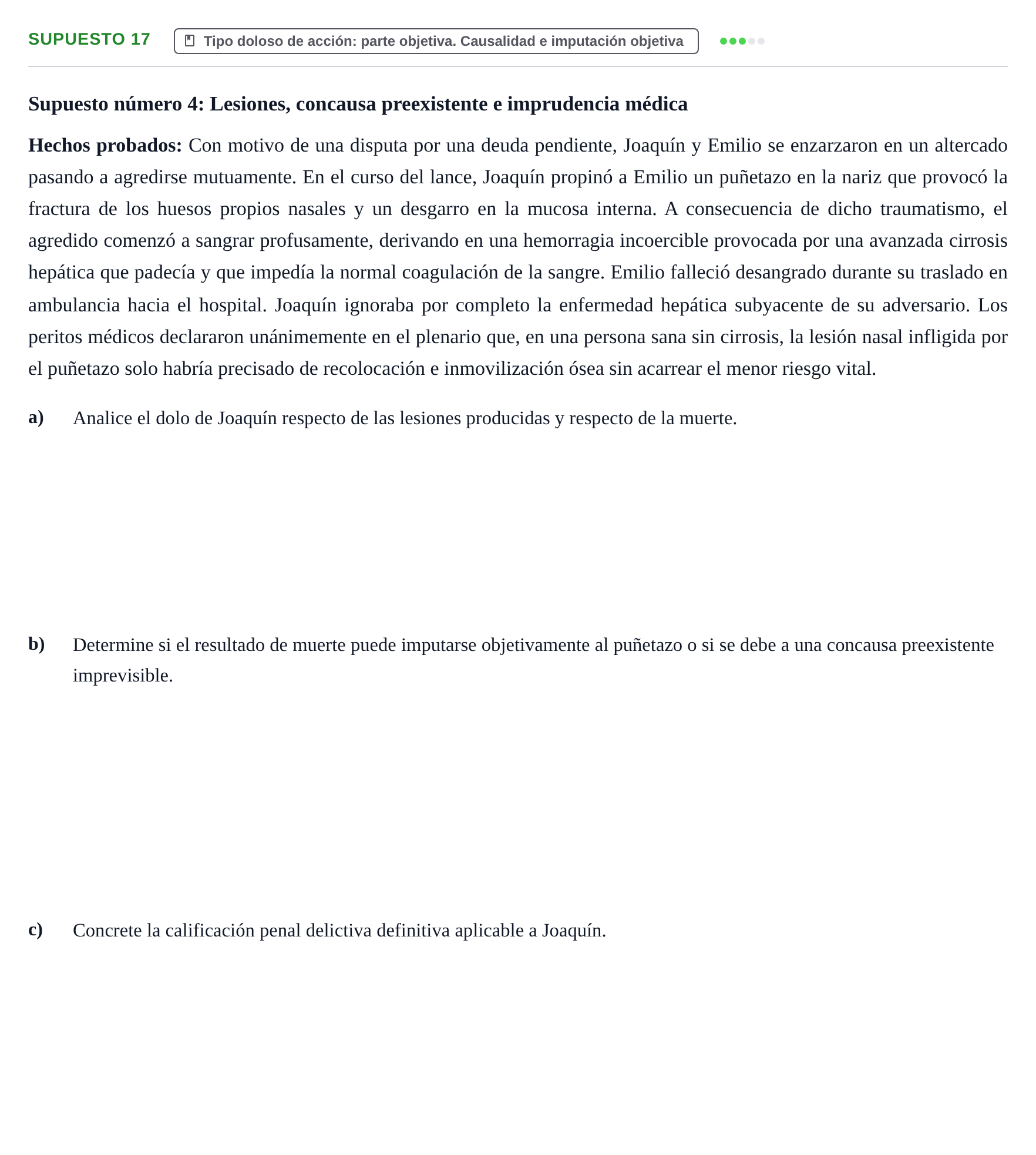 Enunciado: Supuesto 17