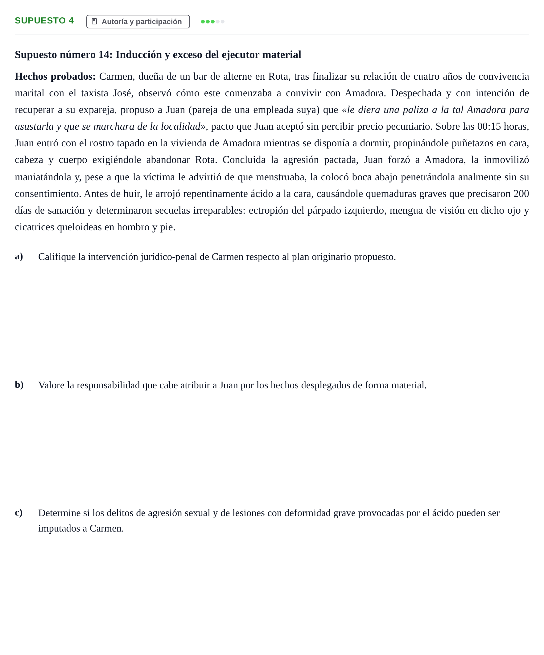 Enunciado: Supuesto 4