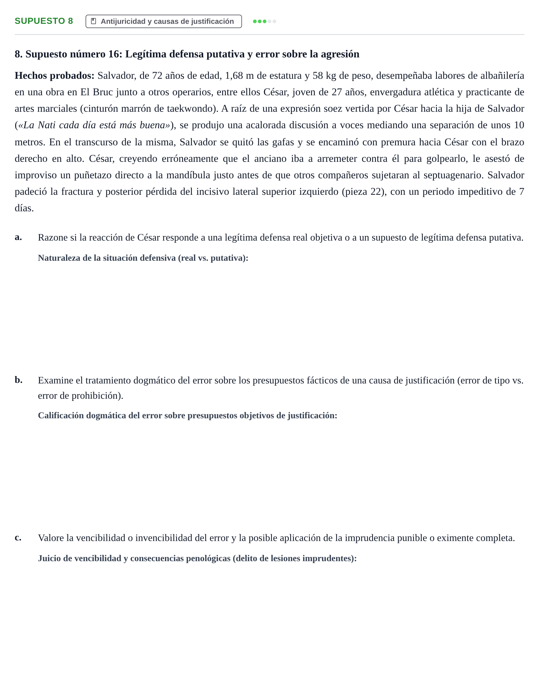 Enunciado: Supuesto 8