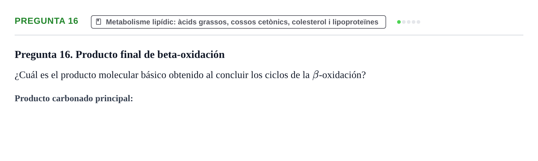 Enunciado: Pregunta 16