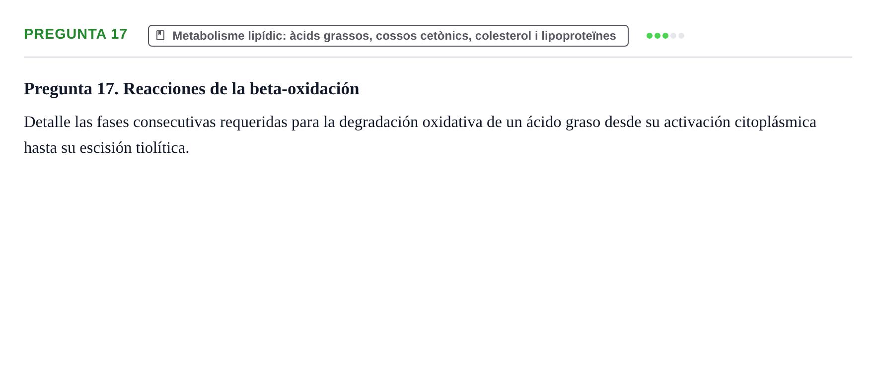 Enunciado: Pregunta 17