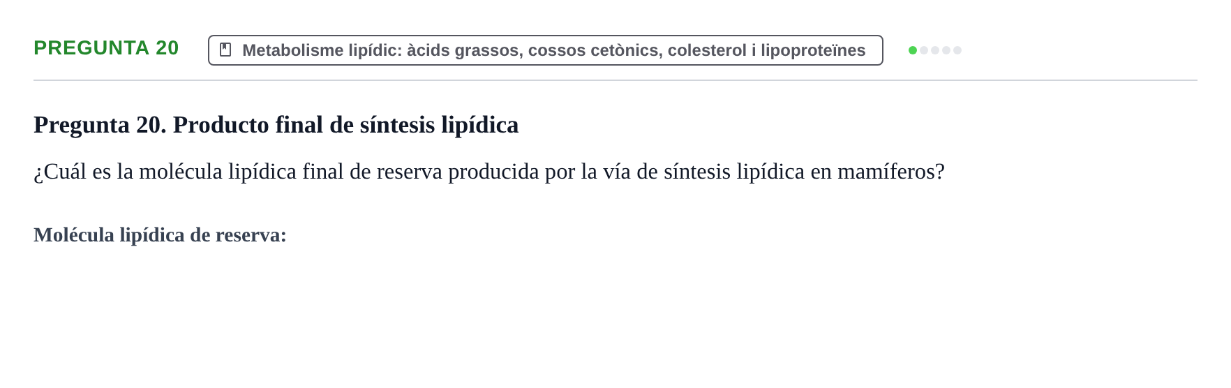 Enunciado: Pregunta 20
