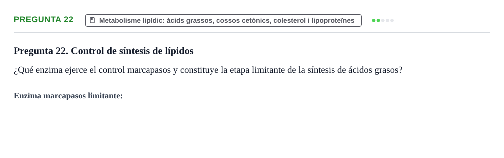 Enunciado: Pregunta 22