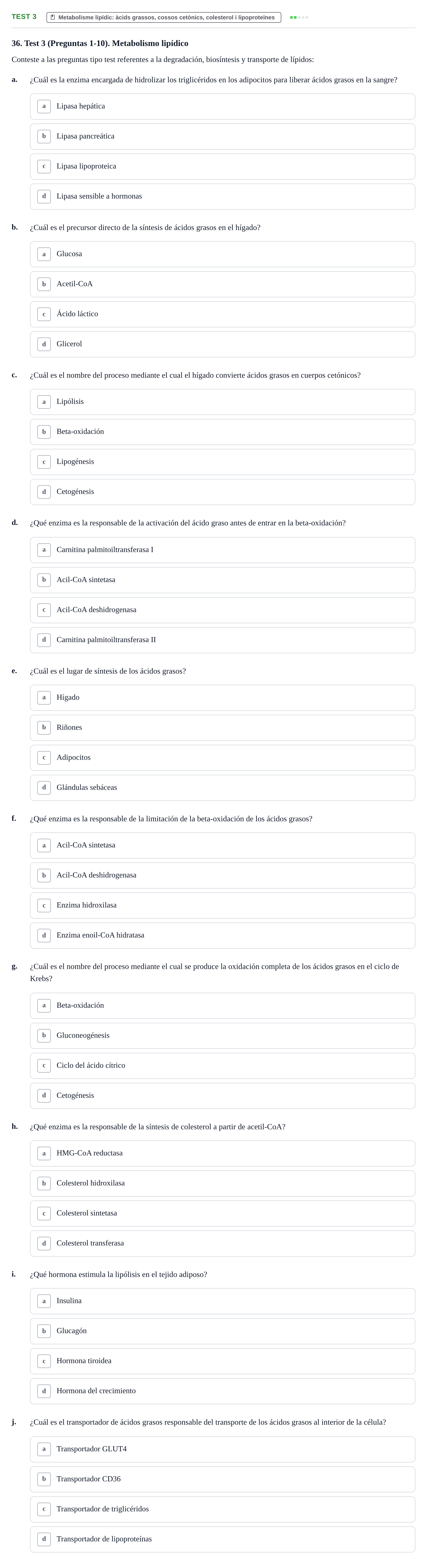 Enunciado: Test 3